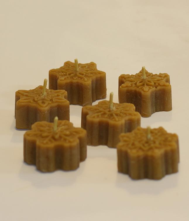 Viasztermékek és gyertyák - 518-6 (hópehely formájú mécses)